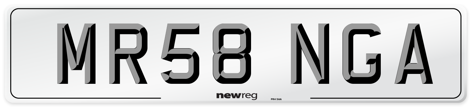 MR58 NGA Number Plate from New Reg